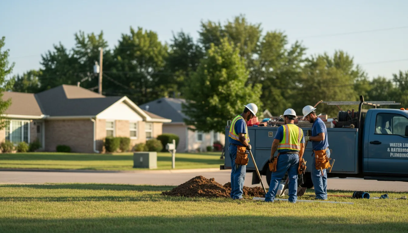 Residential water line and bathroom plumbing service in Benton, WI